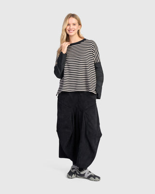 Urban Taffeta Sleeve Boxy Top, Stripes