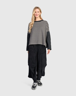 Urban Taffeta Sleeve Boxy Top, Stripes