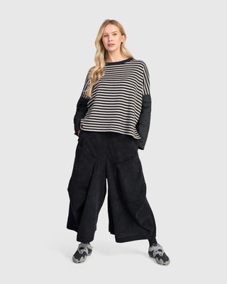 Urban Taffeta Sleeve Boxy Top, Stripes