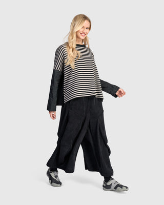 Urban Taffeta Sleeve Boxy Top, Stripes
