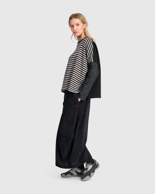 Urban Taffeta Sleeve Boxy Top, Stripes