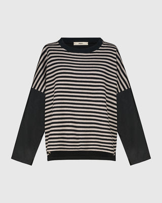 Urban Taffeta Sleeve Boxy Top, Stripes