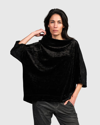 Velvet Boxy Top, Damask