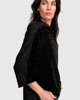 Velvet Boxy Top, Damask
