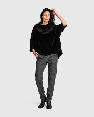 Velvet Boxy Top, Damask