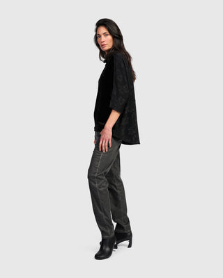 Velvet Boxy Top, Damask