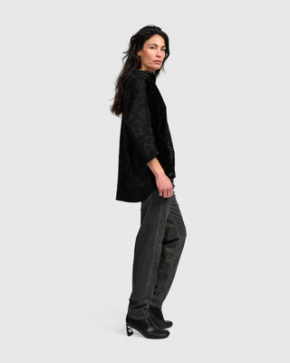Velvet Boxy Top, Damask