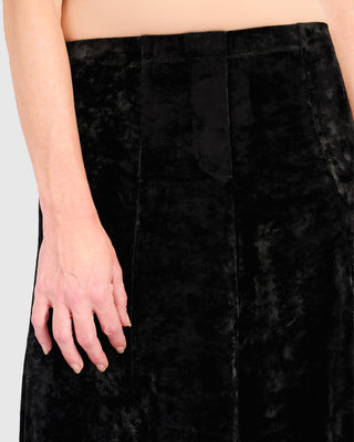 Velvet Punto Pants, Black