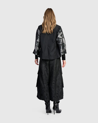 Velvet & Jacquard Boxy Jacket, Mix