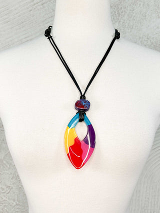 Alisha D Painterly Pendant Necklace, Multi - Statement Boutique