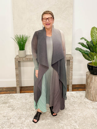Alquema Collare Coat, Foggy Dew Ombre - Statement Boutique
