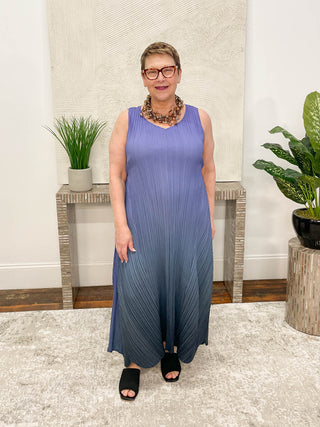 Alquema Long Estrella Dress, Royal Ombre - Statement Boutique