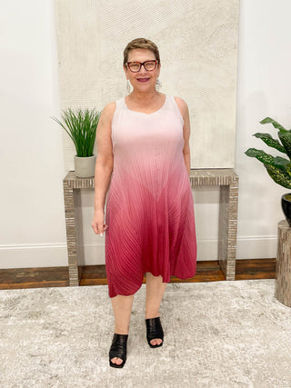 Alquema Short Estrella Dress, Glacier to Rhubarb Ombre - Statement Boutique