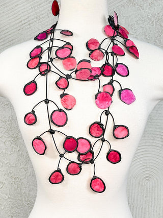 Ink Necklace, Bright Pink