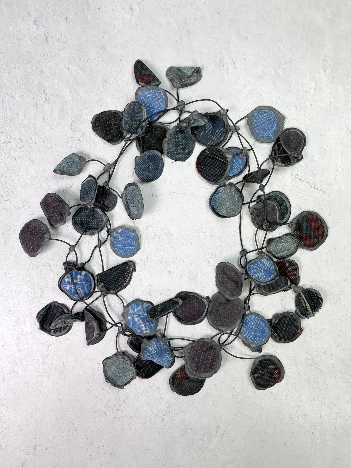 Annemieke Broenink Kimono Necklace, Powder Blue Indigo - Statement Boutique