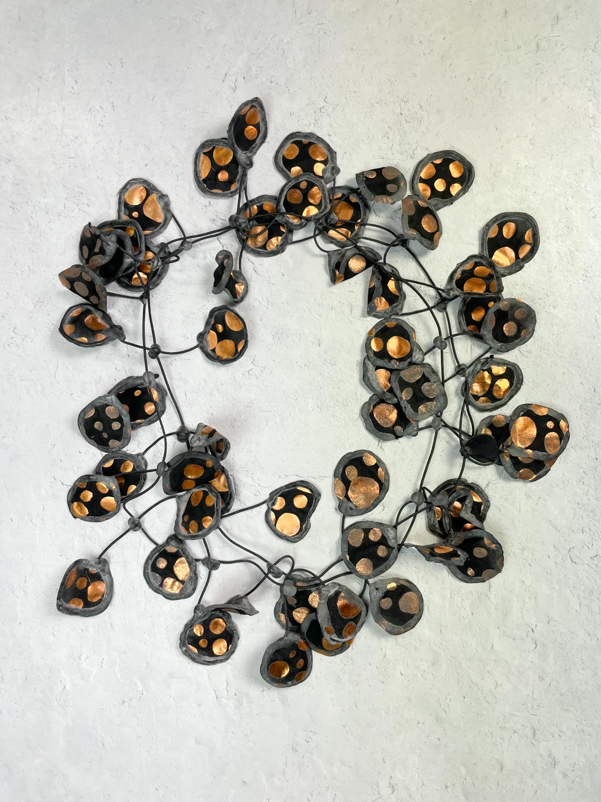 Annemieke Broenink Metallic Polka Dot Necklace, Caramel - Statement Boutique
