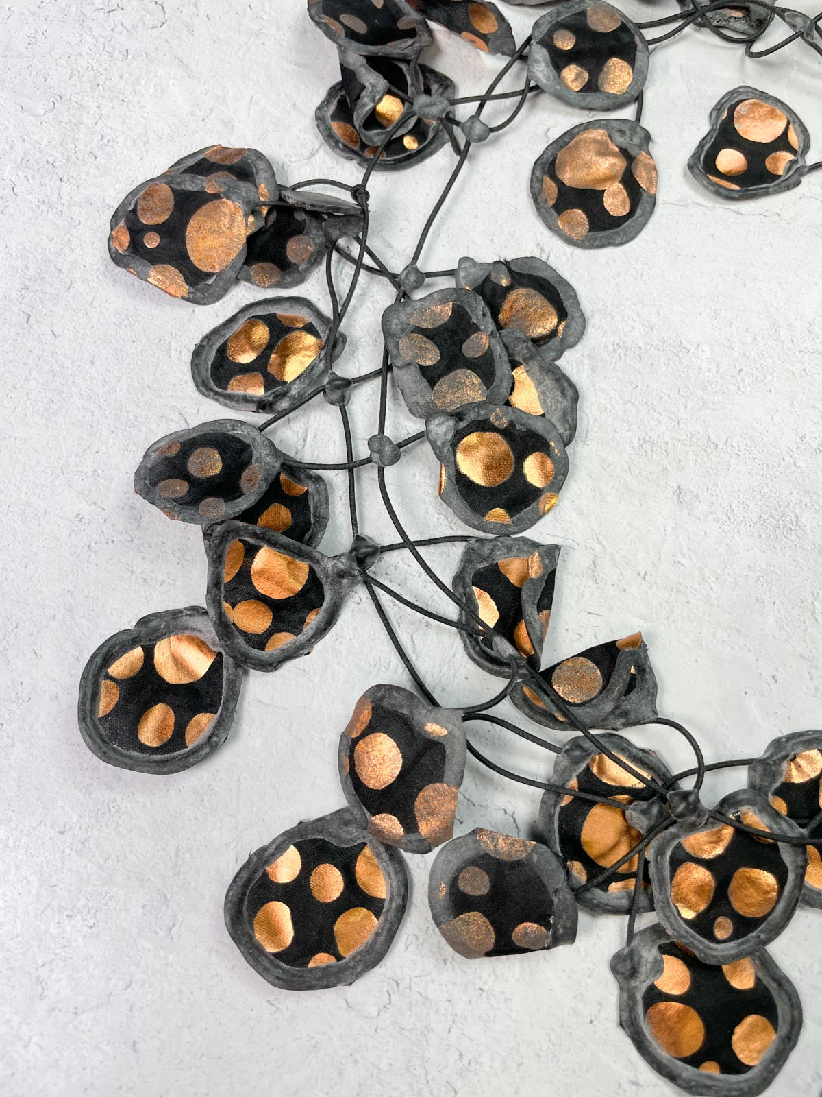 Annemieke Broenink Metallic Polka Dot Necklace, Caramel - Statement Boutique