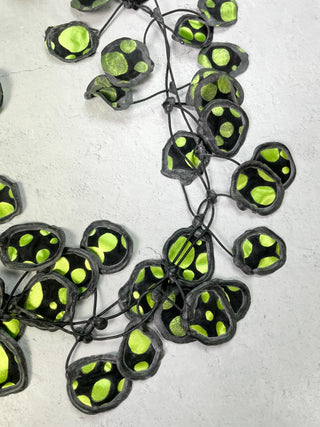 Annemieke Broenink Metallic Polka Dot Necklace, Lime - Statement Boutique