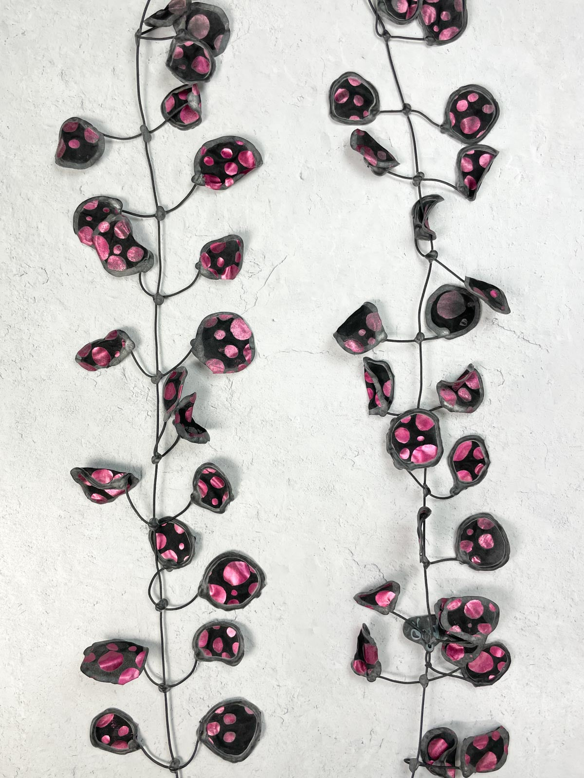 Annemieke Broenink Metallic Polka Dot Necklace, Magenta - Statement Boutique