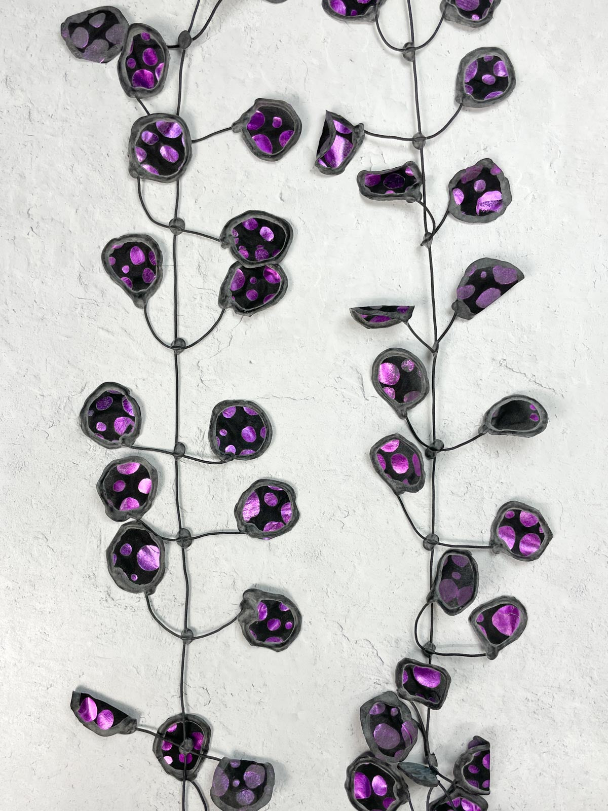 Annemieke Broenink Metallic Polka Dot Necklace, Purple - Statement Boutique