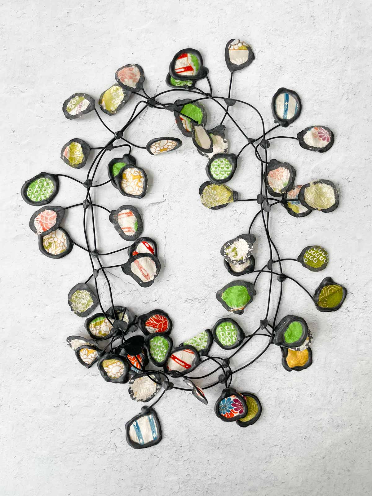 Annemieke Broenink Kimono Necklace, Orange Green Mix - Statement Boutique