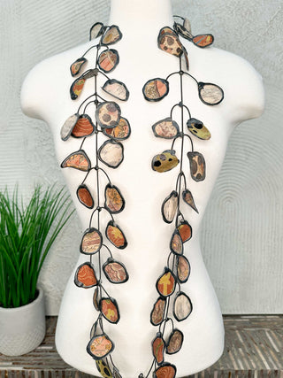 Annemieke Broenink Mixed Fabrics Necklace, Earth - Statement Boutique