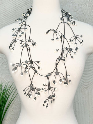 Annemieke Broenink Multi Dot Necklace, Black & White - Statement Boutique