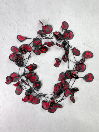 Annemieke Broenink Polka Dot Necklace, Burgundy - Statement Boutique