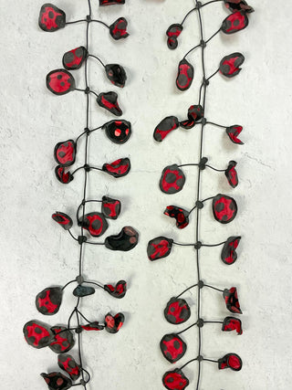 Annemieke Broenink Polka Dot Necklace, Burgundy - Statement Boutique
