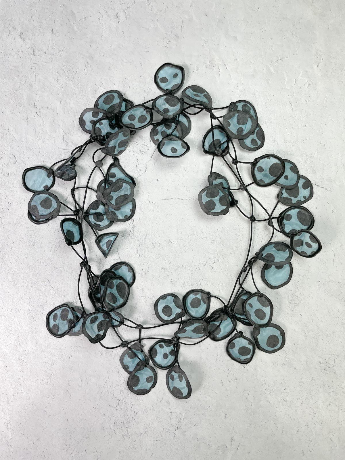 Annemieke Broenink Polka Dot Necklace, Powder Blue Indigo - Statement Boutique