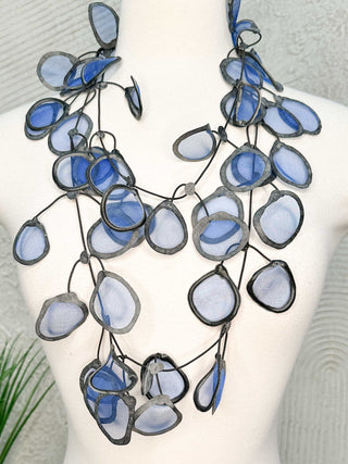 Annemieke Broenink Sheer Fabric Necklace, Cobalt - Statement Boutique