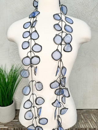 Annemieke Broenink Sheer Fabric Necklace, Cobalt - Statement Boutique