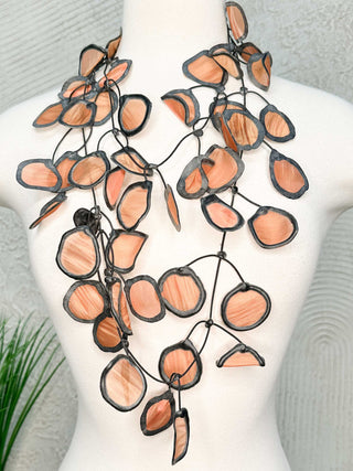 Annemieke Broenink Sheer Fabric Necklace, Earth - Statement Boutique