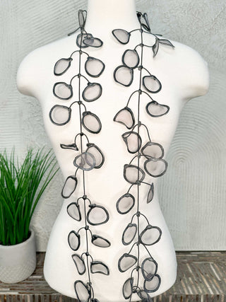 Annemieke Broenink Sheer Fabric Necklace, Mouse Grey - Statement Boutique