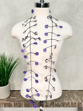 Annemieke Broenink Small Round Double Faced Necklace, Lilac/Purple Multi - Statement Boutique