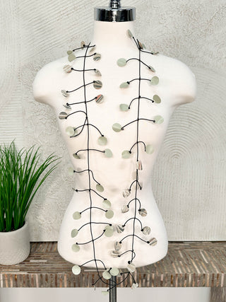 Annemieke Broenink Small Round Double Faced Necklace, Sage/Neutral - Statement Boutique