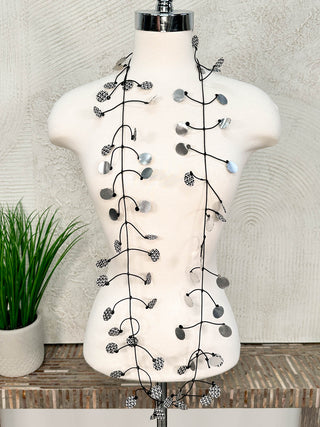 Annemieke Broenink Small Round Double Faced Necklace, Silver/Black & White - Statement Boutique