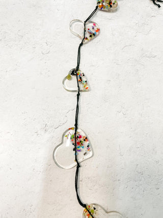 Atelier 1701 Hearts Necklace, Clear Multi - Statement Boutique