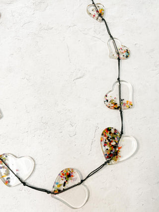 Atelier 1701 Hearts Necklace, Clear Multi - Statement Boutique