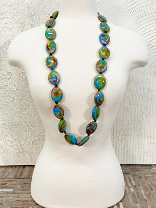 Atelier 1701 Long Ovals Necklace, Earth - Statement Boutique