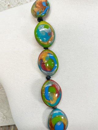 Atelier 1701 Long Ovals Necklace, Earth - Statement Boutique