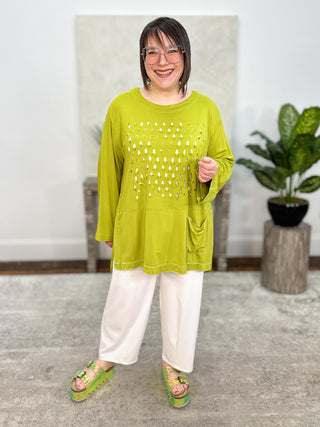 Bread & Butter Cut-Out Tunic, Lime - Statement Boutique
