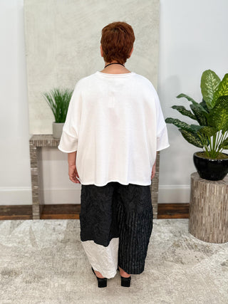 Midweight Sweater Knit Top, White