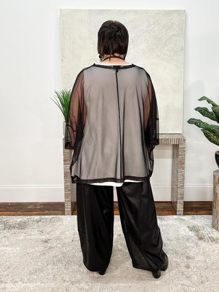 Panel Accent Mesh Top, Black