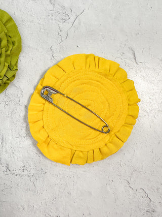 Bread & Butter Flower Pin, Yellow - Statement Boutique