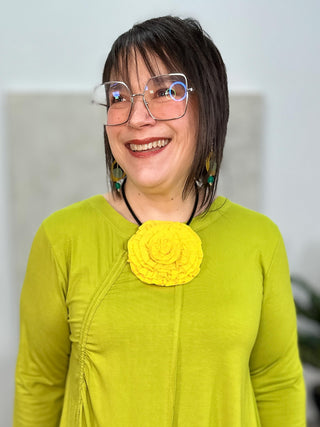 Bread & Butter Flower Pin, Yellow - Statement Boutique
