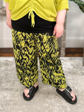Cotton Gauze Cas Pant, Pera Foresta Print