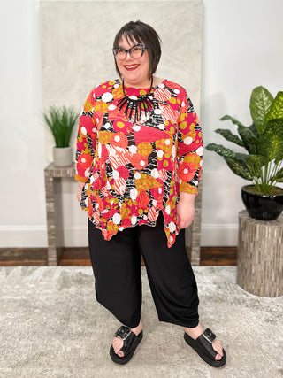 Chalet Crinkle Mesh Emily Top, Peony - Statement Boutique