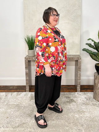 Chalet Crinkle Mesh Emily Top, Peony - Statement Boutique