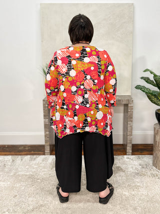 Chalet Crinkle Mesh Emily Top, Peony - Statement Boutique